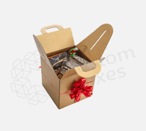 Custom Kraft Gift Carrier Box