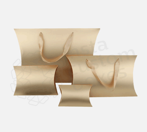 Custom Gold Pillow Boxes