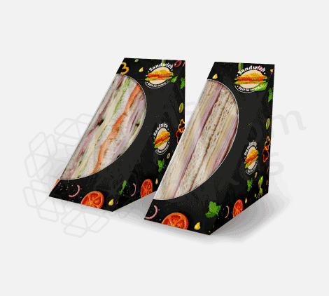 Custom Sandwich Boxes With PVC Window