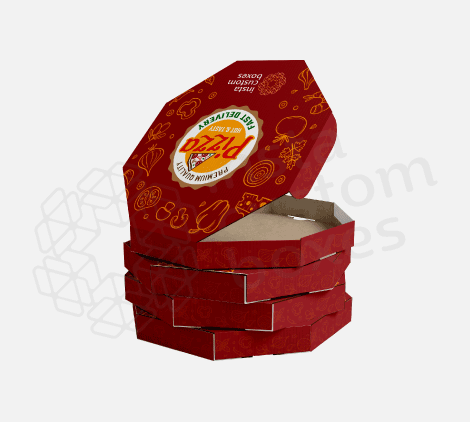 Custom Printed Octagon Pizza Boxes